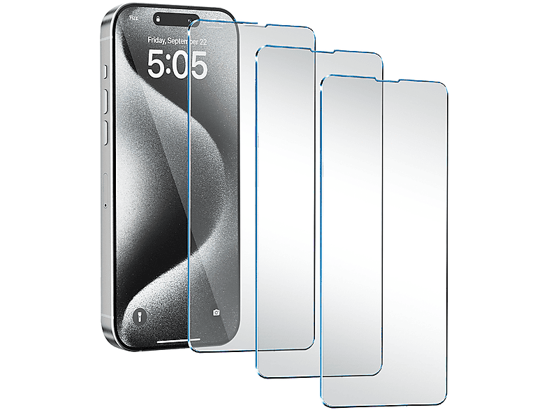 VETRO TEMPERATO PHONIX pellicola iPhone 15 Pro Max/Plus confezione 3pz