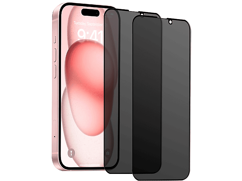VETRO TEMPERATO PHONIX pellicola privacy iPhone 15 confezione 2pz