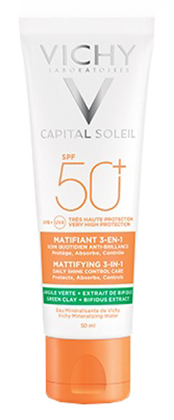 Vichy Capital Soleil Trattamento Opacizzante 3in1 SPF50+ Pelle Acneica 50ml