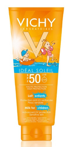 Vichy Ideal Soleil Latte Solare Bambini SPF50 Ipoallergenico Resistente All'Acqua 300ml