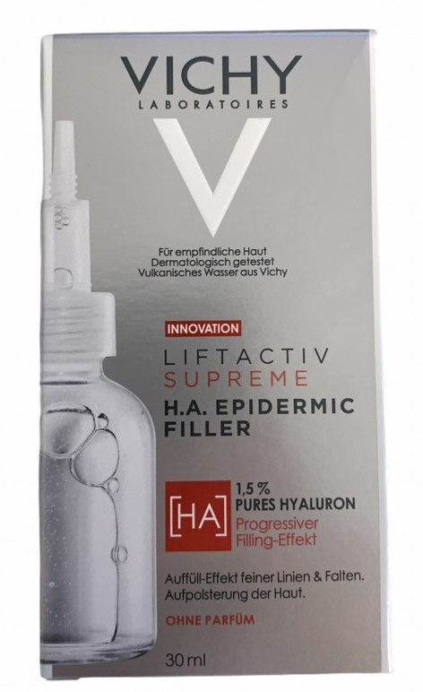Vichy Liftactiv Supreme Siero Viso Antirughe Acido Ialuronico 1.5% Senza Profumo 30ml