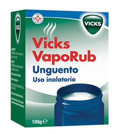 Vicks Vaporub Rimedio Per Raffreddore, Mal Di Gola, Tosse E Naso Chiuso Vasetto Da 100 g