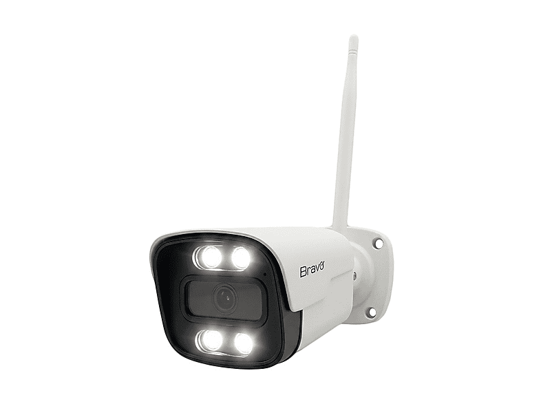 VIDEOCAMERA SORVEGLIANZA BRAVO TELEC. WIR. EST.-CAPTAIN PRO LUX v2 5Mpx, da Esterno, Connettività WIFI, Funzione visione notturna, Microfono integrato, Sistema di alimentazione: Elettrico