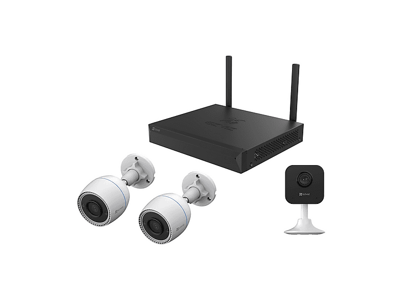 VIDEOCAMERA SORVEGLIANZA EZVIZ KIT X5S + 2 H3C 1 H1C, da Esterno, Connettività WIFI, Funzione visione notturna, Microfono integrato, Sistema di alimentazione: Elettrico
