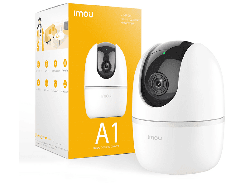 VIDEOCAMERA SORVEGLIANZA IMOU A1 2MP FULL HD , da Interno, Connettività WIFI, Funzione visione notturna, Microfono integrato, Sistema di alimentazione: Elettrico