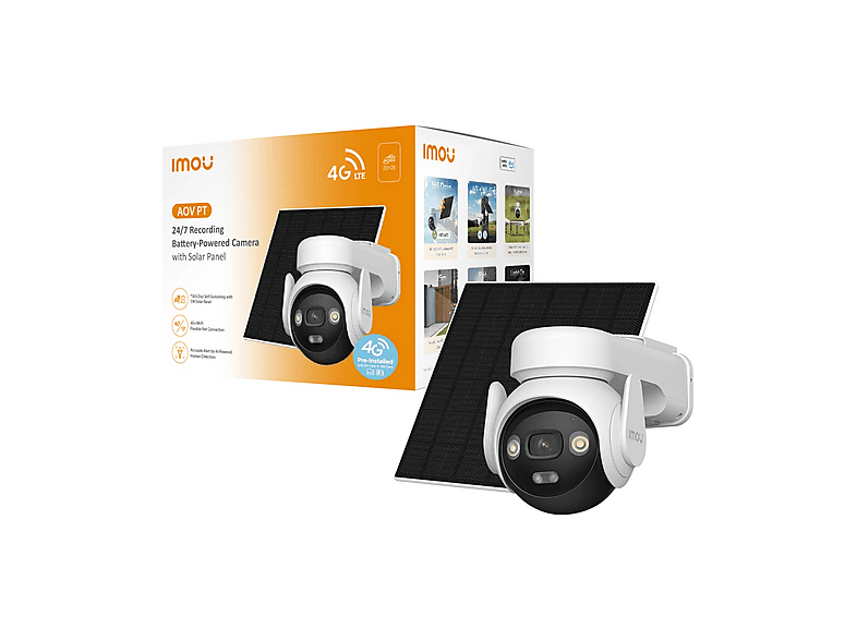 VIDEOCAMERA SORVEGLIANZA IMOU AOV PT 4K KIT, da Esterno, Connettività WIFI, Funzione visione notturna, Microfono integrato, Sistema di alimentazione: Batteria