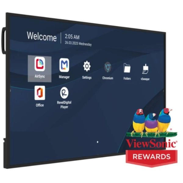 Viewsonic cde6531-1c visualizzatore di messaggi pannello piatto per segnaletica digitale 165,1 cm (65") lcd wi-fi 500 cd/m² 4k ultra hd nero processore integrato android 14 24/7