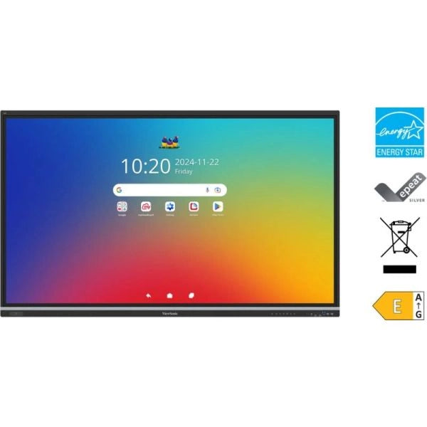 Viewsonic ifp7551-3c lavagna interattiva 190,5 cm (75") 3840 x 2160 pixel touch screen nero