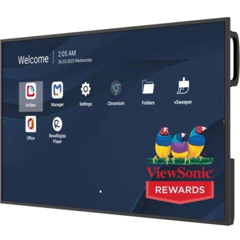 Viewsonic mon 43ds uhd mm dvi hdmi vesa 4k 500nit 8gb 32gb andr 14 24/7 pd65w