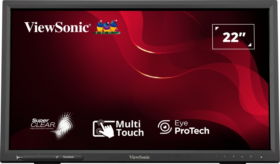 Viewsonic TD2223 Monitor PC 546 cm (21.5) 1920 x 1080 Pixel Full HD LED Touch screen Multi utente Nero