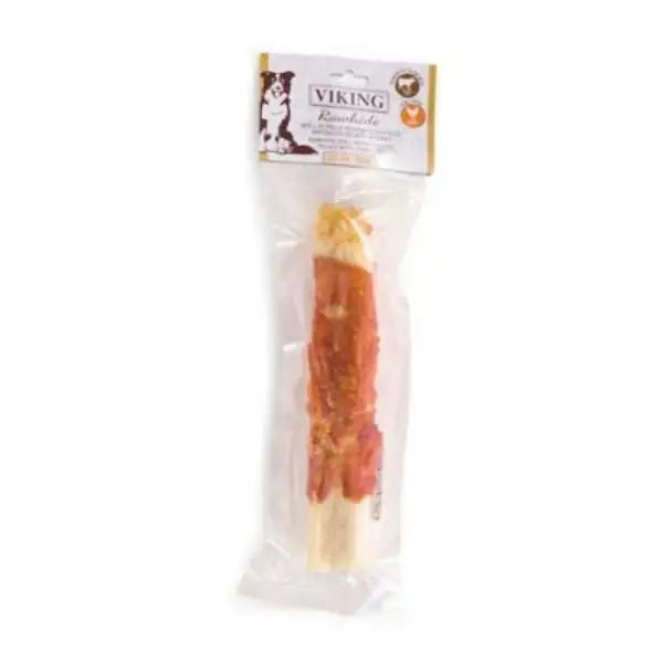 Viking Rawhide snack per cani bastoncini in pelle bovina 1 pezzo 20 cm - con pollo e ripieno di fegato (scadenza: 16/02/2027) - 1° ORDINE? scegli tra BZR5 - BZR20 + 200 pt fedeltà