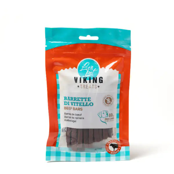 Viking Treats Snack Naturale Dog Barrette 80 gr Vitello - 1° ORDINE? scegli tra BZR5 - BZR20 + 200 pt fedeltà