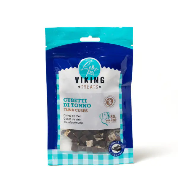Viking Treats Snack Naturale Dog Cubetti 80 gr Tonno - 1° ORDINE? scegli tra BZR5 - BZR20 + 200 pt fedeltà