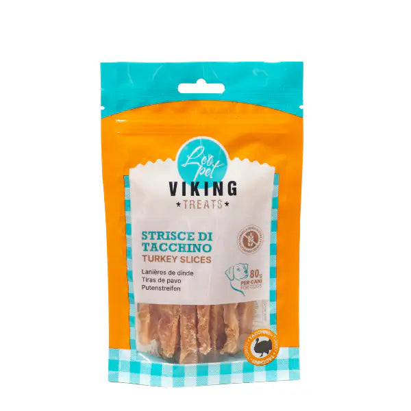 Viking Treats Snack Naturale Dog Strisce 80 gr Tacchino - 1° ORDINE? scegli tra BZR5 - BZR20 + 200 pt fedeltà