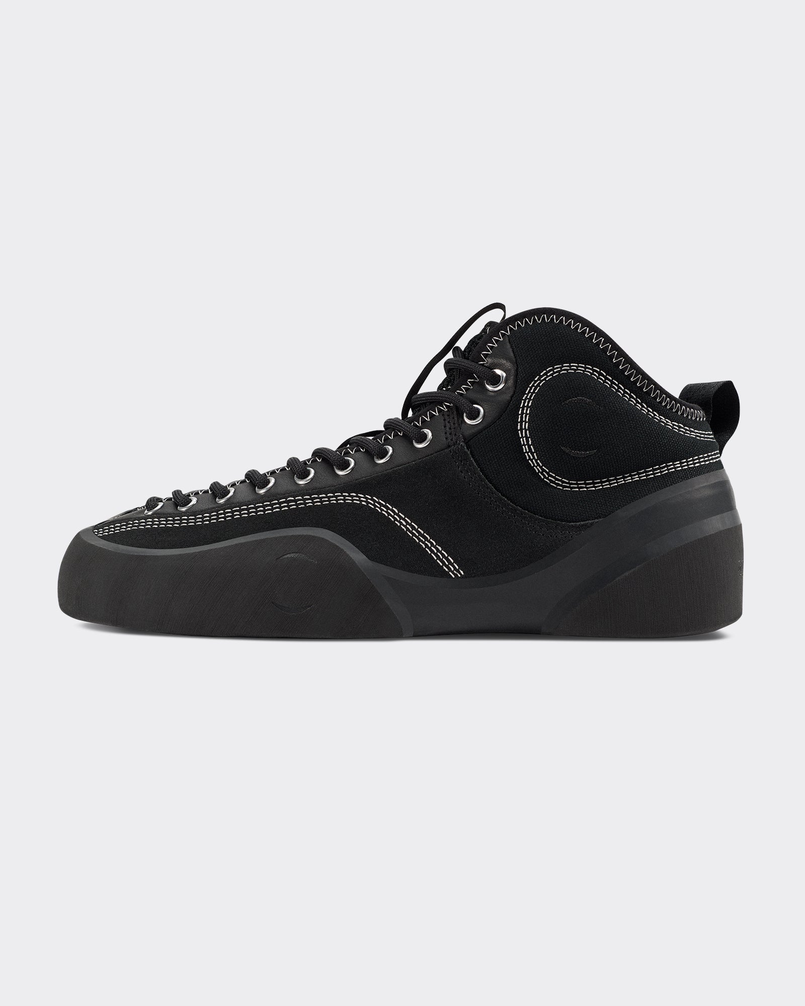 Village PM Sneakers 1PM Mid Leather Suede/Canvas Black/Natural Black