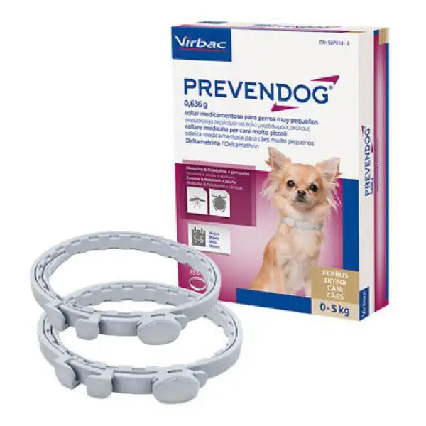 Virbac Collare Antiparassitario Prevendog 2 collari da 35 cm peso inferiore a 5 kg - Antiparassitario per cani - 1° ORDINE? scegli tra BZR5 - BZR20 + 200 pt fedeltà