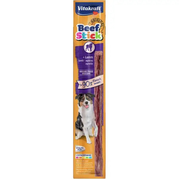 Vitakraft Beef Stick Snack per cani 12 gr Agnello - confezione da 25 pezzi - 1° ORDINE? scegli tra BZR5 - BZR20 + 200 pt fedeltà