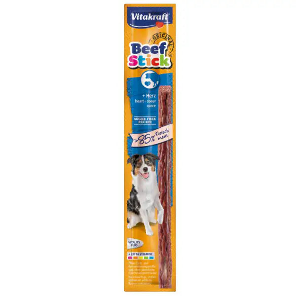 Vitakraft Beef Stick Snack per cani 12 gr Cuore - confezione da 25 pezzi - 1° ORDINE? scegli tra BZR5 - BZR20 + 200 pt fedeltà