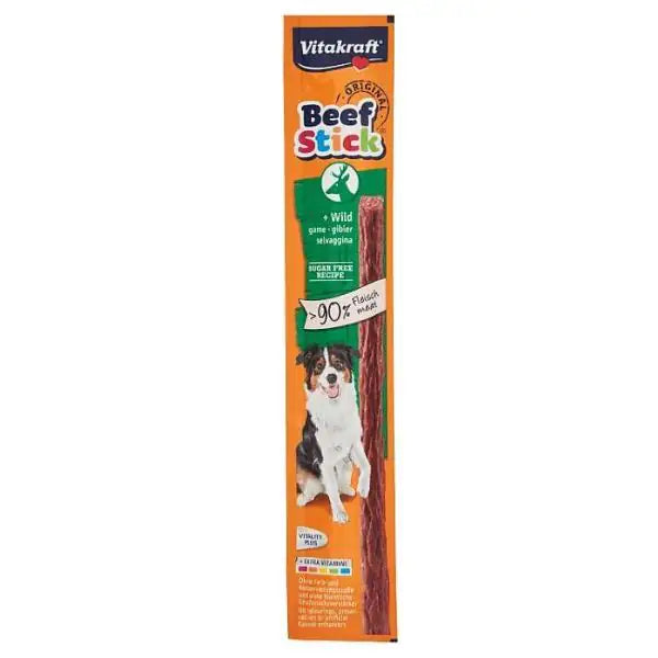 Vitakraft Beef Stick Snack per cani 12 gr Selvaggina - confezione da 25 pezzi - 1° ORDINE? scegli tra BZR5 - BZR20 + 200 pt fedeltà