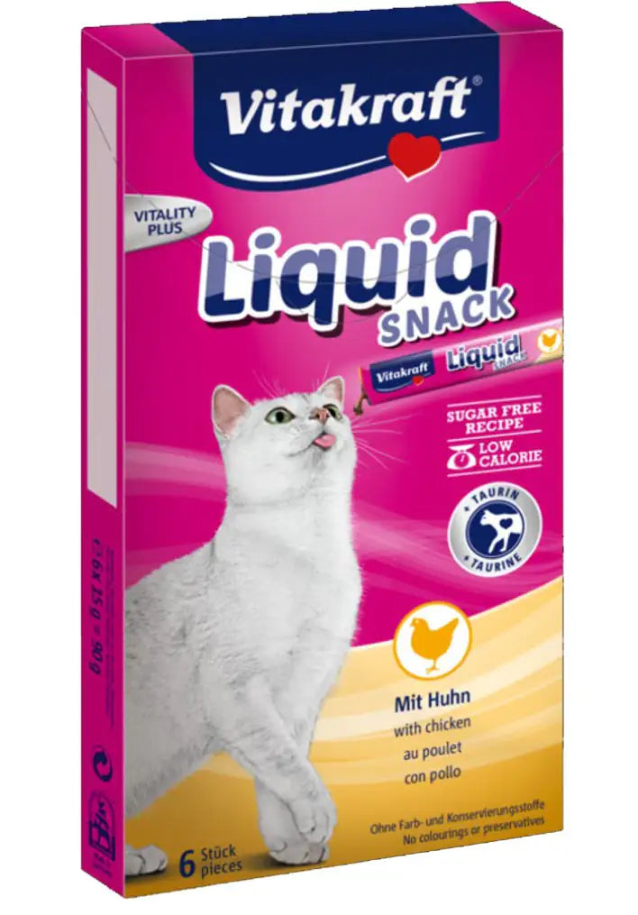 Vitakraft Cat Liquid Snack cremosi per gatti 90 gr Pollo - 1° ORDINE? scegli tra BZR5 - BZR20 + 200 pt fedeltà