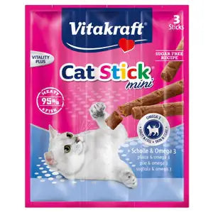 Vitakraft Cat Stick Mini 18 gr Sogliola e omega - 1° ORDINE? scegli tra BZR5 - BZR20 + 200 pt fedeltà
