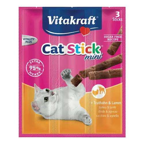 Vitakraft Cat Stick Mini 18 gr Tacchino e agnello - 1° ORDINE? scegli tra BZR5 - BZR20 + 200 pt fedeltà