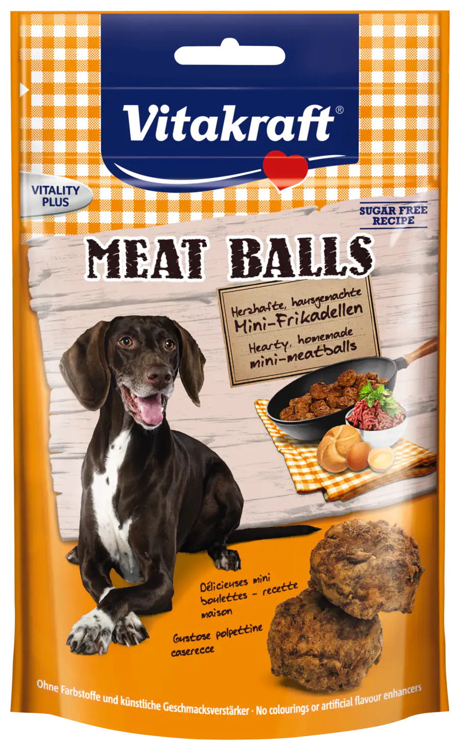 Vitakraft Meat Balls 80 gr 80 gr - 1° ORDINE? scegli tra BZR5 - BZR20 + 200 pt fedeltà Vitakraft Meat Balls 80 gr 80 gr - 1° ORDINE? scegli tra BZR5 - BZR20 + 200 pt fedeltà