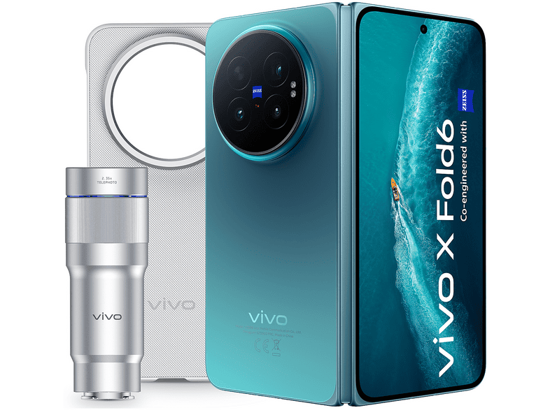 VIVO X Fold6 12+512GB, inclusi cover + teleconverter, 512 GB, BLUE