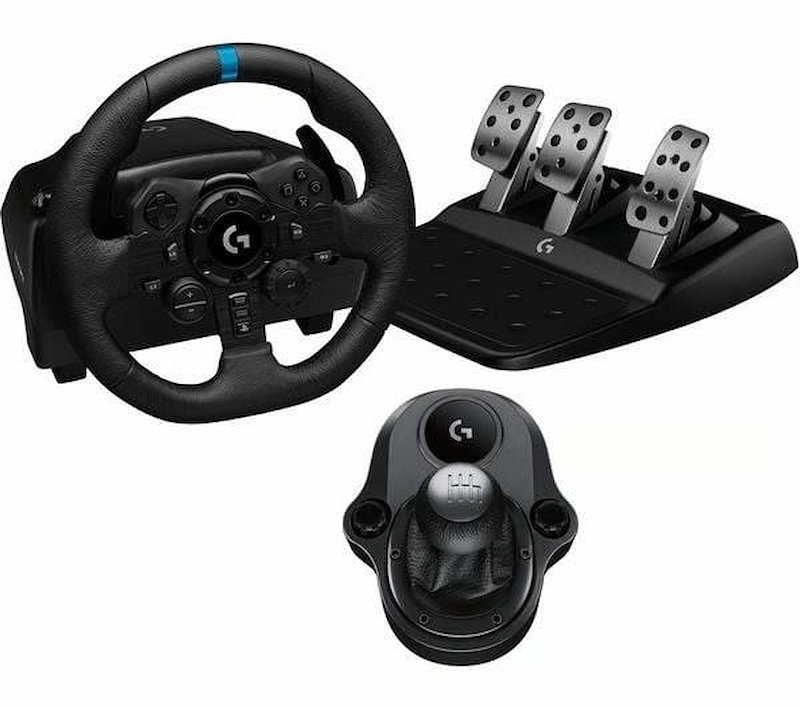 VOLANTE CON PEDALI LOGITECH G923 PS4 BUNDLE + SHIFTER, Compatibile con: Multi piattaforma, Trueforce, 2,3 Nm