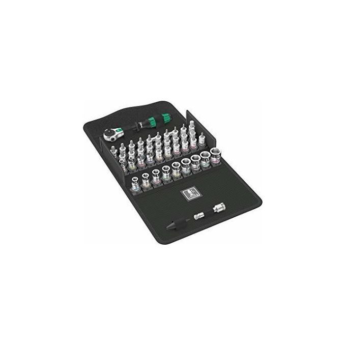 Wera 05003755001 8100 SA All-in Set di cricchetti 1-4'' con funzione di bloccaggio 42 pezzi in custodia tessile colore Nero