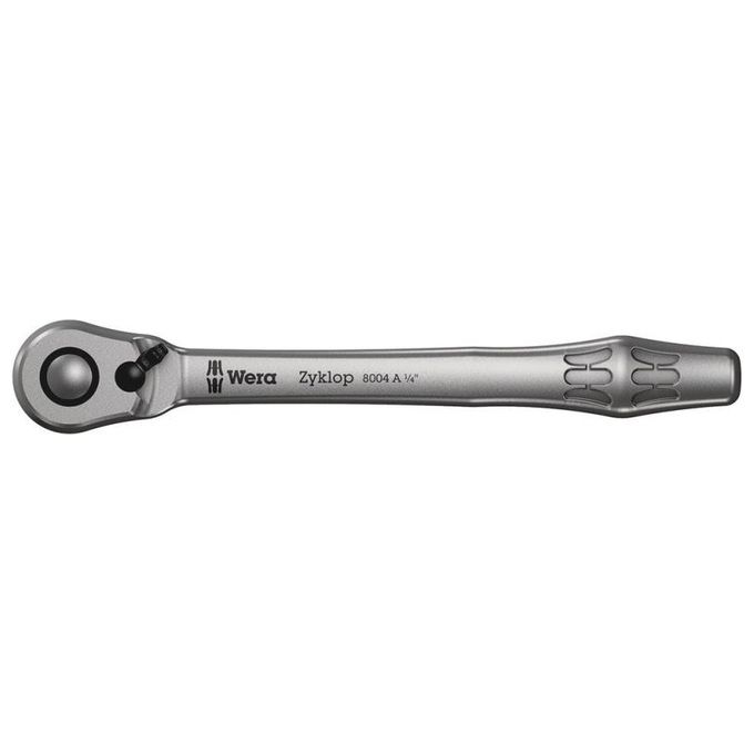 Wera 05004004001 8004 A Adattatore per bussola 1-4'' con manico cricchetto 72 denti angolo di richiamo 5° colore Cromo
