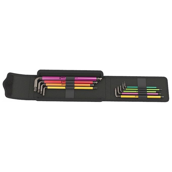 Wera 05004173001 Bicycle Set 4 Set di chiavi esagonali e Torx 9 pezzi con custodia pieghevole colore Nero