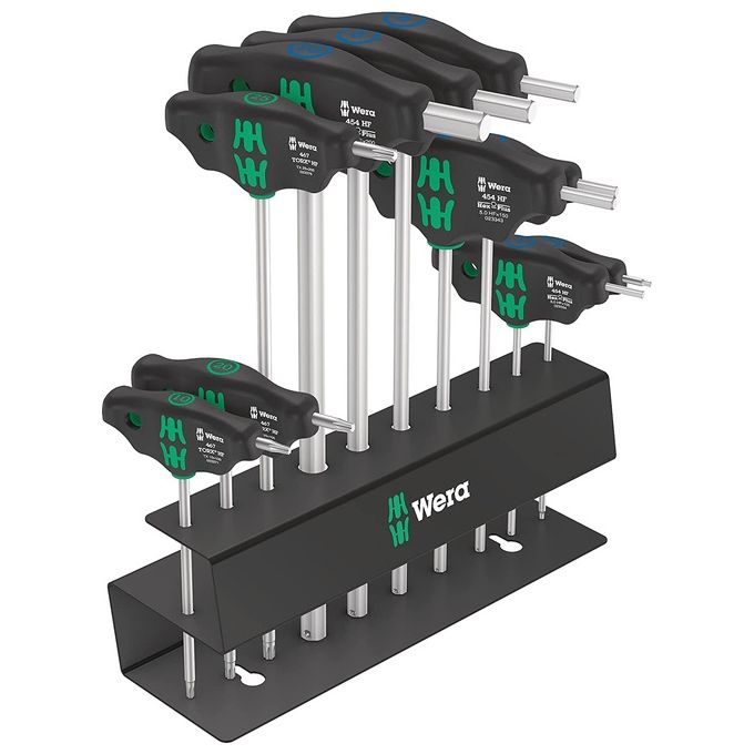 Wera 05004174001 Bicycle Set 6 Set di giraviti a T con impugnatura ergonomica e funzione di ritegno per viti TORX e esagonali cavo colore Nero