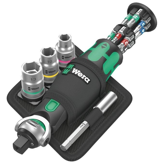 Wera 05004281001 Zyklop Pocket Set 2 Cricchetto Compatto con Alloggiamento Inserti Integrato 72 Denti Angolo di Richiamo 5° 12 Inserti 1-4'' e Bussole 3-8'' Prolunga Porta-Inserti 75 mm Supporto Tessile per Cintura Sistema Wera 2go colore Nero Wera 05004281001 Zyklop Pocket Set 2 Cricchetto Compatto con Alloggiamento Inserti Integrato 72 Denti Angolo di Richiamo 5° 12 Inserti 1-4'' e Bussole 3-8'' Prolunga Porta-Inserti 75 mm Supporto Tessile per Cintura Sistema Wera 2go colore Nero
