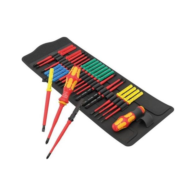 Wera 05006617001 Kraftform Kompakt VDE Big Pack 1 Set Cacciaviti 26 Pezzi Isolati 1000V colore Rosso Giallo