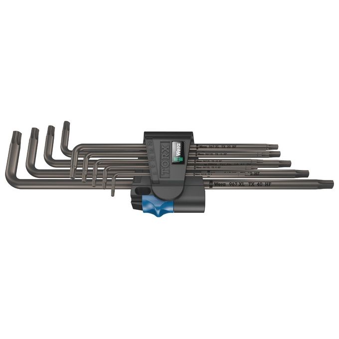 Wera 05024450001 967-9 TX XL HF 1 Chiave Torx a L 9 pezzi T8 T40 Acciaio BlackLaser colore Nero Wera 05024450001 967-9 TX XL HF 1 Chiave Torx a L 9 pezzi T8 T40 Acciaio BlackLaser colore Nero