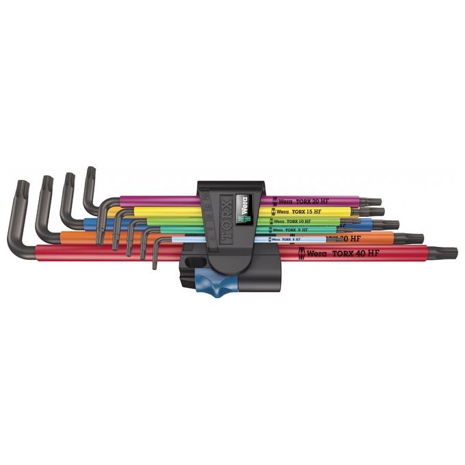 Wera 05024470001 967-9 TX XL Set di Chiavi Angolari Lunghe con Funzione di Tenuta 9 Pezzi Multicolore colore Multicolore