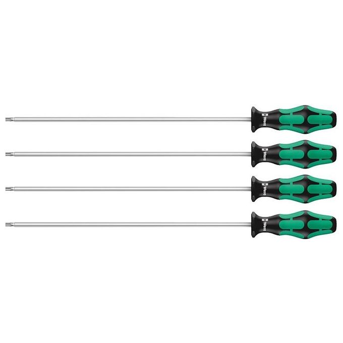Wera 05028074001 Kraftform Plus Set di Cacciaviti Torx con Funzione di Tenuta Lama 300 mm T20 T25 T27 T30 colore Nero Wera 05028074001 Kraftform Plus Set di Cacciaviti Torx con Funzione di Tenuta Lama 300 mm T20 T25 T27 T30 colore Nero