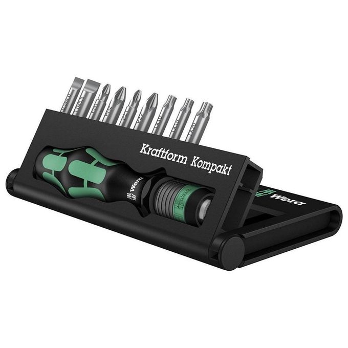 Wera 05056653001 Kraftform Kompakt 10 Set di Cacciaviti e Inserti 10 Pezzi con Manico Rapidaptor e Custodia Robusta colore Nero Wera 05056653001 Kraftform Kompakt 10 Set di Cacciaviti e Inserti 10 Pezzi con Manico Rapidaptor e Custodia Robusta colore Nero