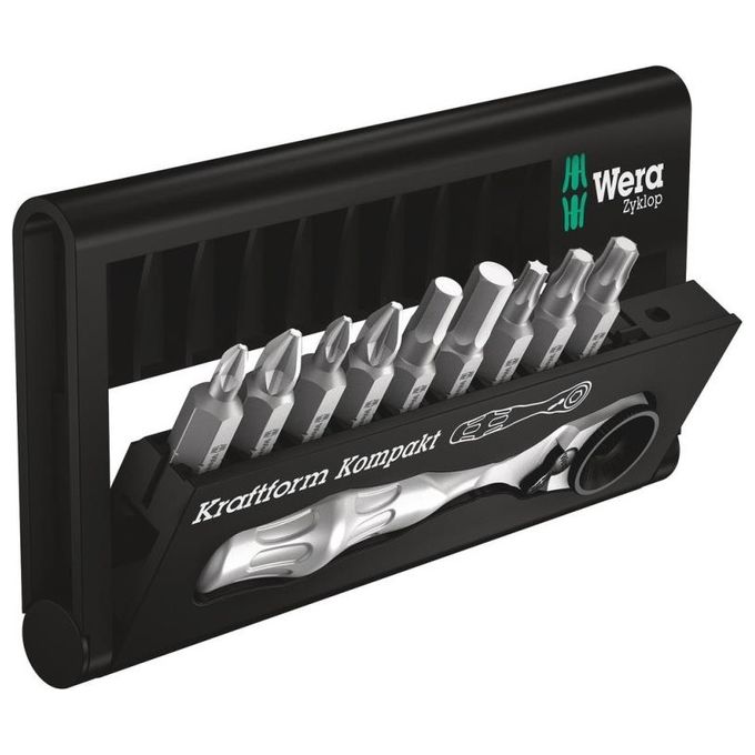 Wera 05057418001 Zyklop Mini BT 1 Chiave a cricchetto con set di punte 10 pezzi Attacco 1-4 pollice Angolo di ritorno 6° colore Nero Wera 05057418001 Zyklop Mini BT 1 Chiave a cricchetto con set di punte 10 pezzi Attacco 1-4 pollice Angolo di ritorno 6° colore Nero