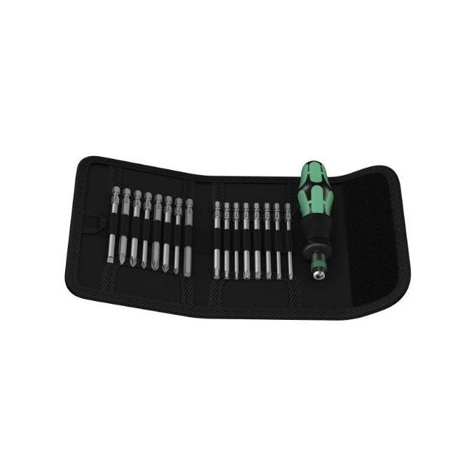 Wera 05059295001 Kraftform Kompakt 60 Set Cacciavite Multifunzione con Portapunte Rapidaptor e 16 Punte Phillips Pozidriv Torx Fessura Hex Plus colore Nero Verde Wera 05059295001 Kraftform Kompakt 60 Set Cacciavite Multifunzione con Portapunte Rapidaptor e 16 Punte Phillips Pozidriv Torx Fessura Hex Plus colore Nero Verde