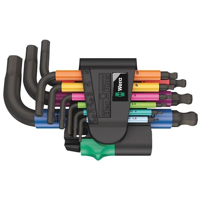 Wera 05133164001 950-9 Hex-Plus Set Chiavi a Brugola a L Metrico 9 pz Multicolour BlackLaser Wera 05133164001 950-9 Hex-Plus Set Chiavi a Brugola a L Metrico 9 pz Multicolour BlackLaser
