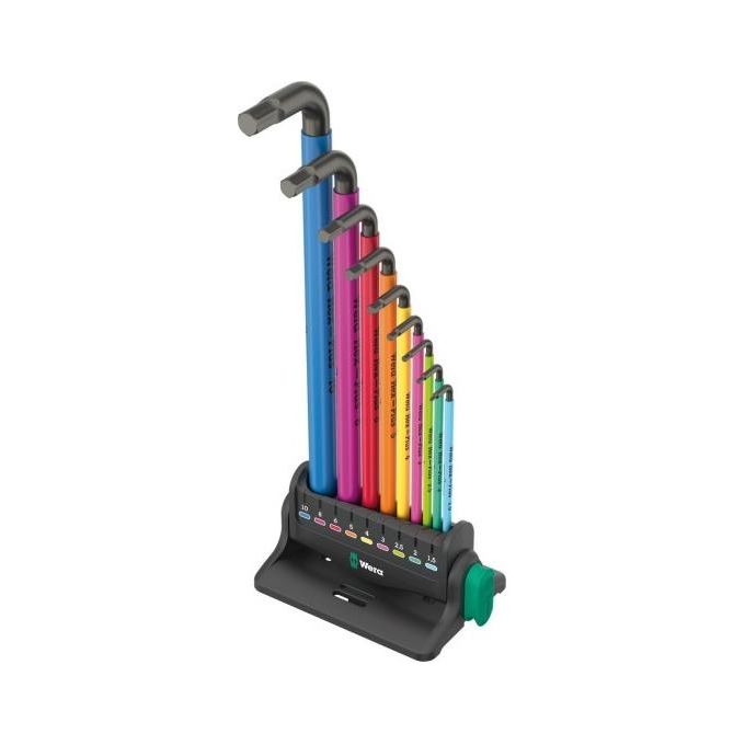 Wera 05133165001 950-9 Hex-Plus Set di 3 chiavi esagonali metrice 12 pezzi BlackLaser colore Nero