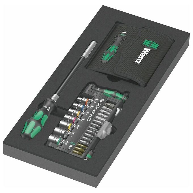 Wera 05150150001 Kraftform Kompakt e Tool-Check PLUS Set di strumenti 57 pezzi in schiuma PU resistente a olio e acqua facile da pulire colore Nero-Verde Wera 05150150001 Kraftform Kompakt e Tool-Check PLUS Set di strumenti 57 pezzi in schiuma PU resistente a olio e acqua facile da pulire colore Nero-Verde