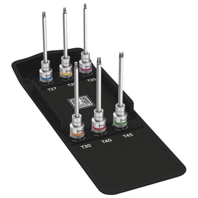 Wera 4211 8767 C HF 2 Set di Chiavi a Bussola Torx con Funzione di Tenuta 1-2 Pollice 6 Pezzi T20 T25 T27 T30 T40 T45 colore Nero Wera 4211 8767 C HF 2 Set di Chiavi a Bussola Torx con Funzione di Tenuta 1-2 Pollice 6 Pezzi T20 T25 T27 T30 T40 T45 colore Nero