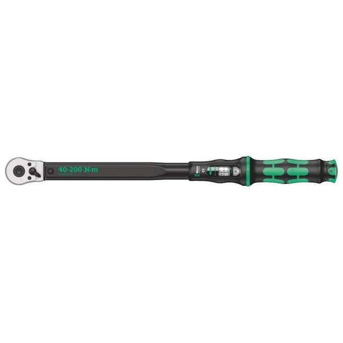 Wera 5075622001 Click-Torque C 3 Chiave dinamometrica 1-2'' (12,5 mm) 40-200 Nm Precisione 3% Graduazione 1 Nm Cricchetto Reversibile 45 Denti colore Nero
