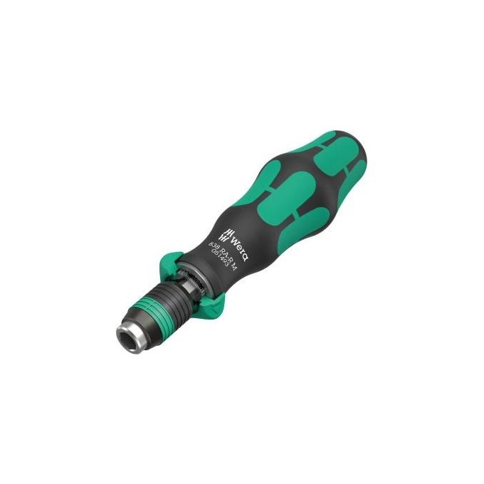 Wera 838 RA-R M Impugnatura portainserti con funzione cricchetto 1-4'' 36 denti Rapidaptor Kraftform Plus colore Nero