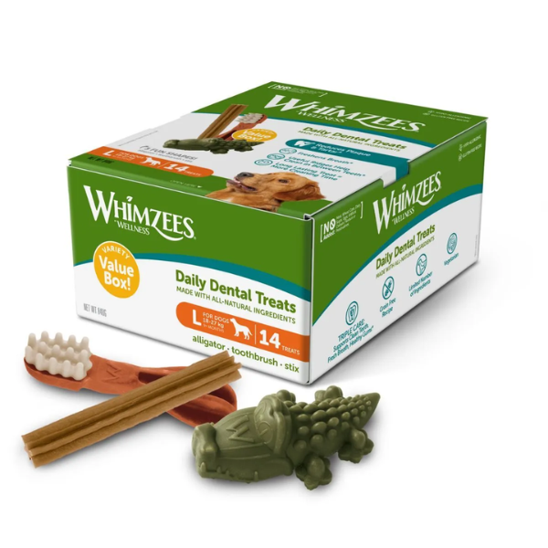 Whimzees Dog Variety Value Box Snack dentale Naturale per cani Large: per cani 18-27 kg - 1° ORDINE? scegli tra BZR5 - BZR20 + 200 pt fedeltà Whimzees Dog Variety Value Box Snack dentale Naturale per cani Large: per cani 18-27 kg - 1° ORDINE? scegli tra BZR5 - BZR20 + 200 pt fedeltà