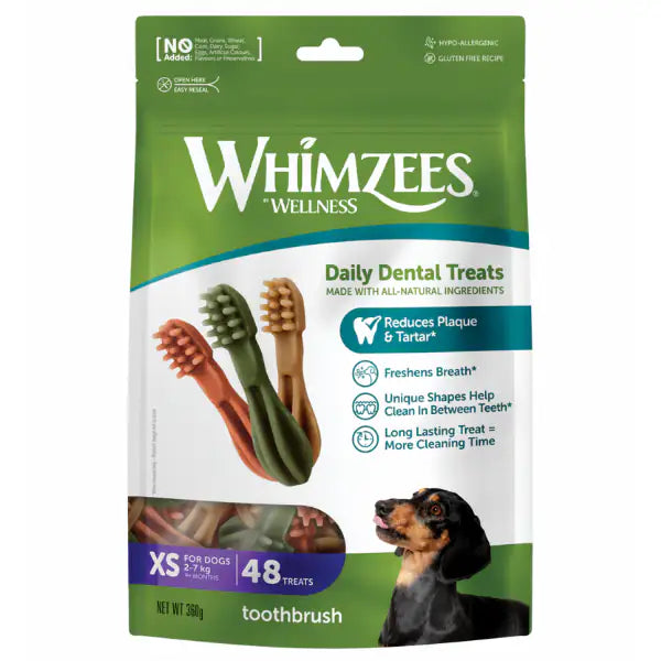 Whimzees Snack dentale Naturale Spazzolino Extra Small 48 Stick - 1° ORDINE? scegli tra BZR5 - BZR20 + 200 pt fedeltà