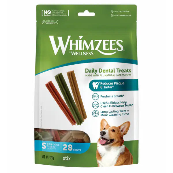 Whimzees Snack dentale Naturale Stix Small 24+4 Stick - confezione da 2 pezzi - 1° ORDINE? scegli tra BZR5 - BZR20 + 200 pt fedeltà